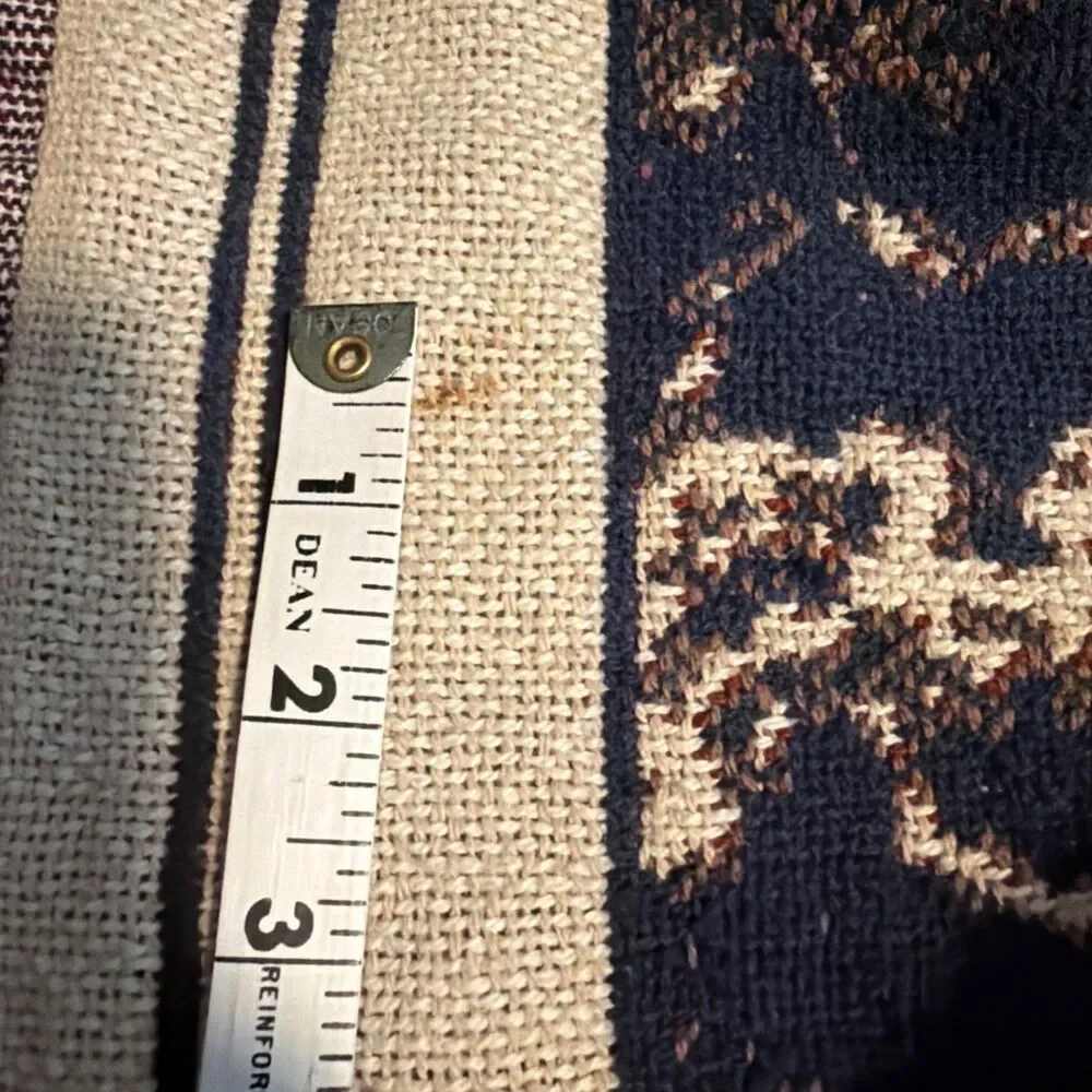 Old Salem Throw Blanket Vintage Bob Timberlake Tapestry Made in USA 100% Cotton